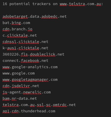 tracking on telstra