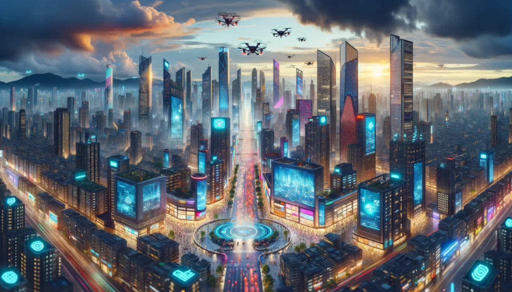 the bustling city of techville