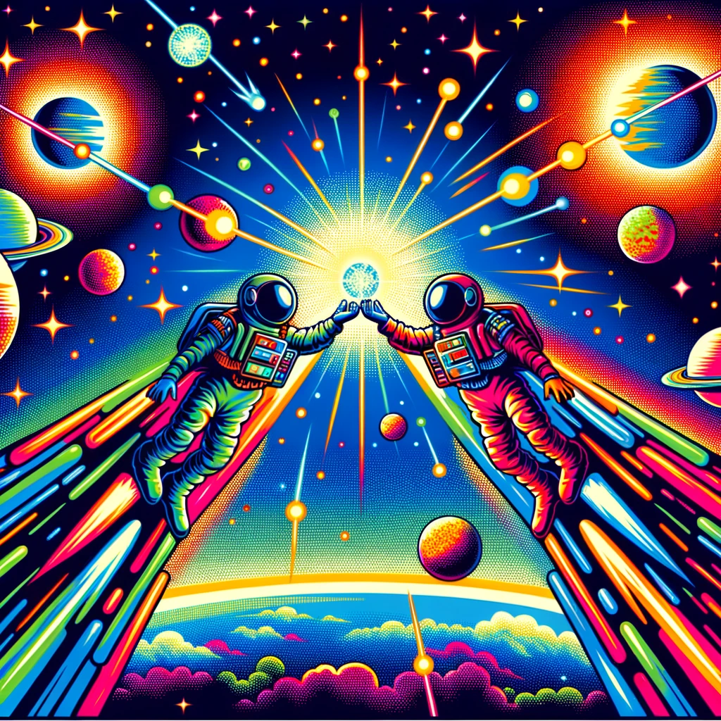 two interstellar peers greeting eahother